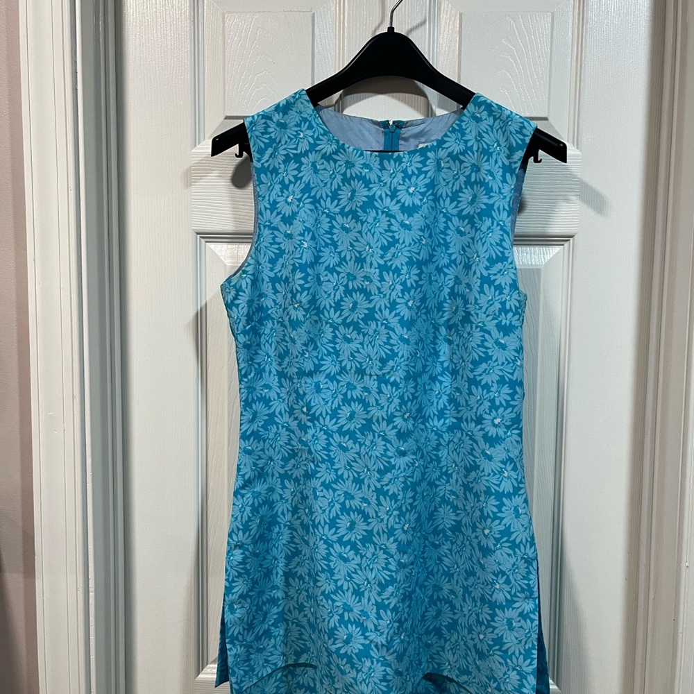 Express Vintage Blue Floral Shorts Romper